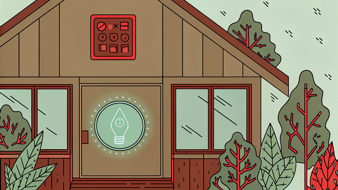 Illustration of a smart home thermostat with energy-saving symbols and a calendar, representing future regulations and efficiency.